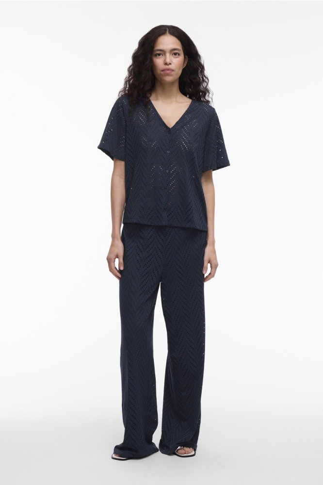 VIDELAIA V-NECK S/S SHIRT/PB 14106624 NAVY BLAZER